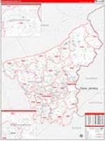 Northampton, Pa Carrier Route Wall Map