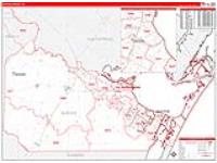 Nueces, Tx Carrier Route Wall Map
