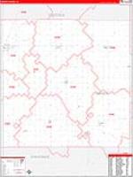 O'brien, Ia Carrier Route Wall Map