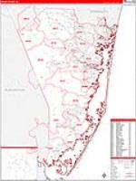 Ocean, Nj Carrier Route Wall Map