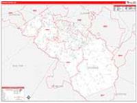 Oconee, Ga Carrier Route Wall Map