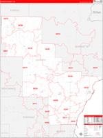 Oconto County, WI Zip Code Wall Map Basic Style by MarketMAPS - MapSales