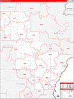 Oconto, Wi Carrier Route Wall Map