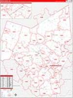 Oneida, Ny Carrier Route Wall Map