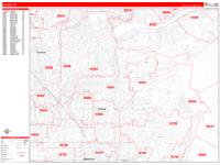 Orange County, CA Zip Code Wall Map Basic Style by MarketMAPS - MapSales