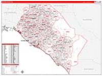 Orange, Ca Carrier Route Wall Map