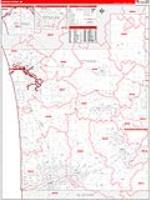Ottawa, Mi Carrier Route Wall Map