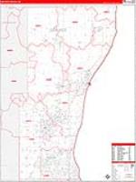 Ozaukee, Wi Carrier Route Wall Map