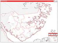 Pamlico, Nc Carrier Route Wall Map
