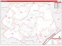 Pender, Nc Carrier Route Wall Map