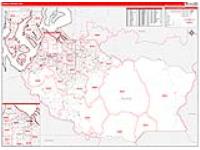 Pierce, Wa Carrier Route Wall Map