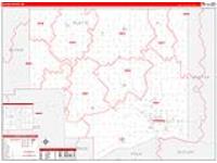 Platte, Ne Carrier Route Wall Map