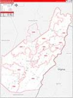 Pocahontas, Wv Carrier Route Wall Map