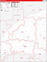 Polk, Ne Carrier Route Wall Map