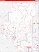 Pope, Ar Carrier Route Wall Map