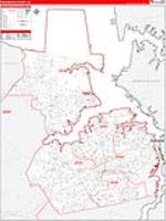 Portsmouth, Va Carrier Route Wall Map