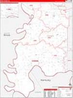 Posey, In Carrier Route Wall Map