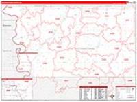 Pottawattamie, Ia Carrier Route Wall Map