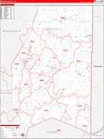 Preston, Wv Carrier Route Wall Map