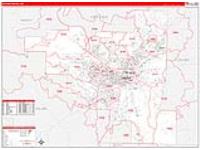 Pulaski, Ar Carrier Route Wall Map