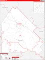 Pulaski, Ga Carrier Route Wall Map