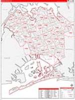 Queens, Ny Carrier Route Wall Map