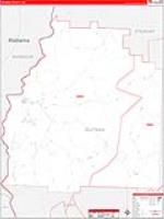 Quitman, Ga Carrier Route Wall Map