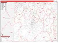 Randolph, Nc Carrier Route Wall Map
