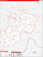Randolph, Wv Carrier Route Wall Map