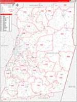 Rensselaer, Ny Carrier Route Wall Map