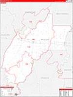 Richland Parish (), La Carrier Route Wall Map
