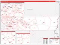 Riverside, Ca Carrier Route Wall Map