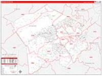 Roanoke, Va Carrier Route Wall Map