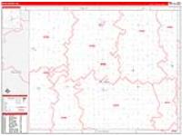 Rush, Ks Carrier Route Wall Map