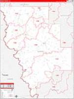 Sabine Parish (), La Carrier Route Wall Map