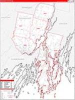 Sagadahoc, Me Carrier Route Wall Map
