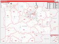 Saginaw, Mi Carrier Route Wall Map