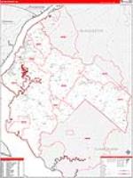 Salem, Nj Carrier Route Wall Map
