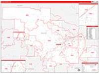 Saline, Ar Carrier Route Wall Map