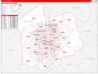 Salt Lake County, UT Zip Code Wall Map Basic Style by MarketMAPS - MapSales
