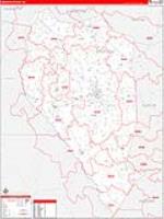 Sampson, Nc Carrier Route Wall Map