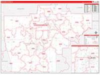 Sangamon, Il Carrier Route Wall Map
