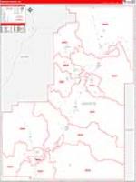 Sanpete, Ut Carrier Route Wall Map