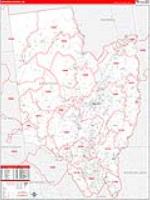 Saratoga, Ny Carrier Route Wall Map