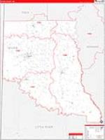 Sevier, Ar Carrier Route Wall Map