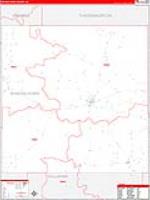 Shackelford, Tx Carrier Route Wall Map