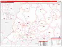 Shasta, Ca Carrier Route Wall Map
