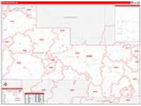 Shawano, Wi Carrier Route Wall Map