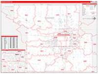 Shawnee, Ks Carrier Route Wall Map