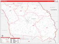 Shelby, Tx Carrier Route Wall Map